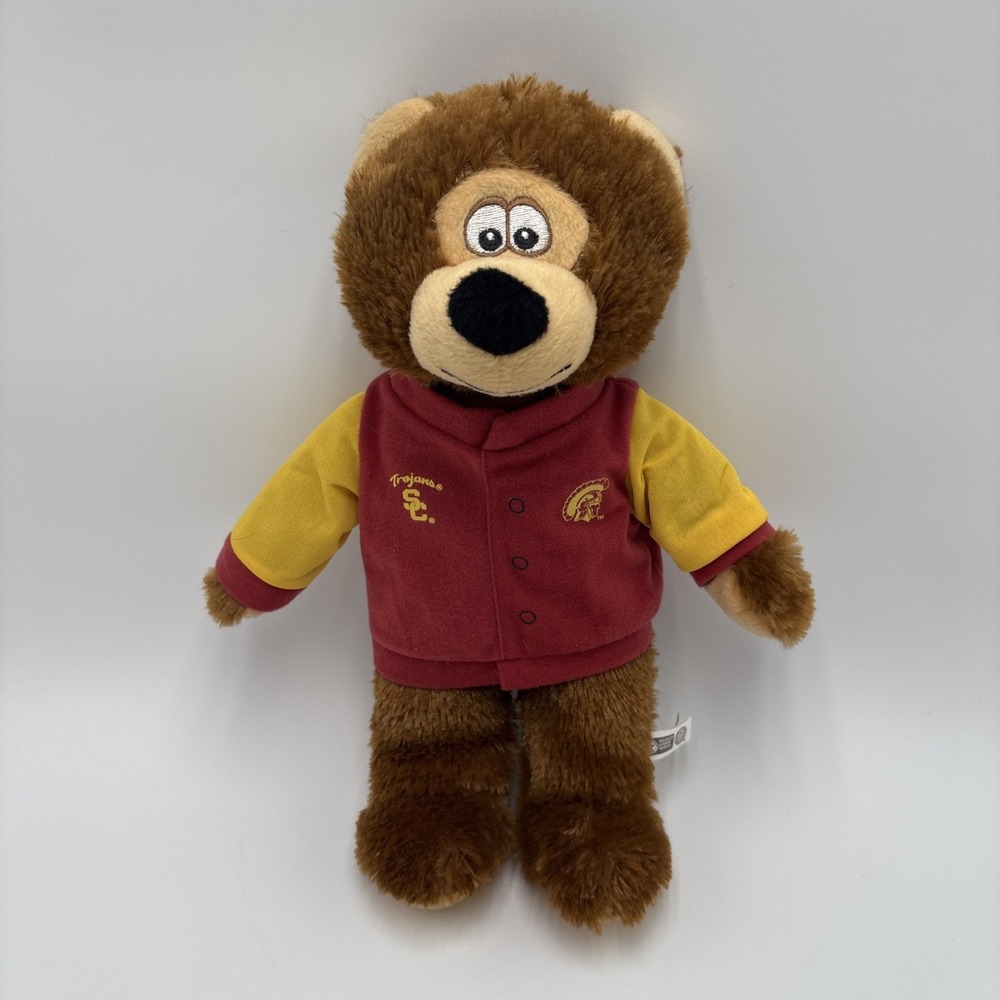 USC Trojans College Varsity Brown Bear Plush With Jacket Toy Factory Stuffed‎